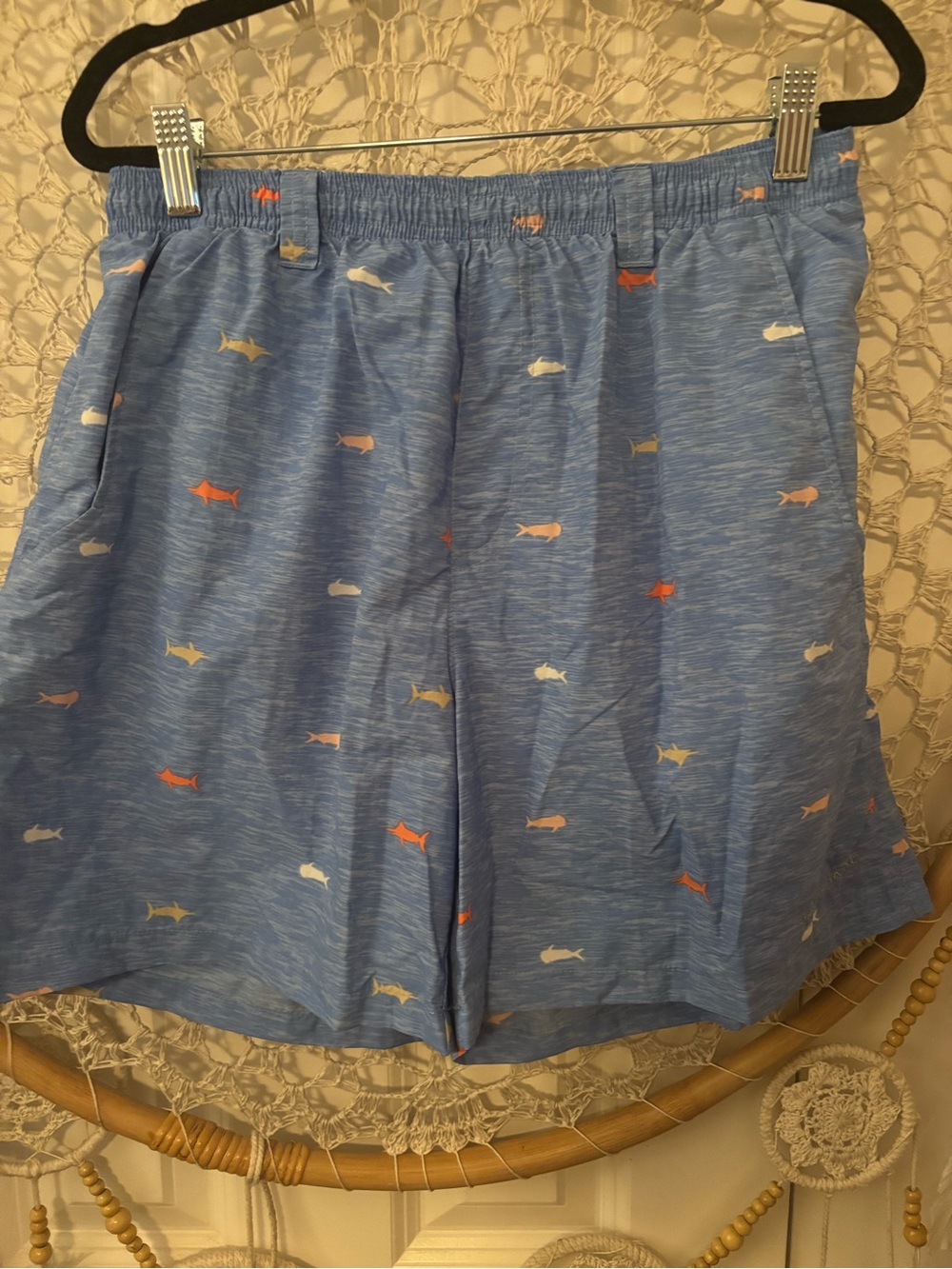 Columbia PFG Backcast 2 Light Blue Swim Shorts Size Medium A00406